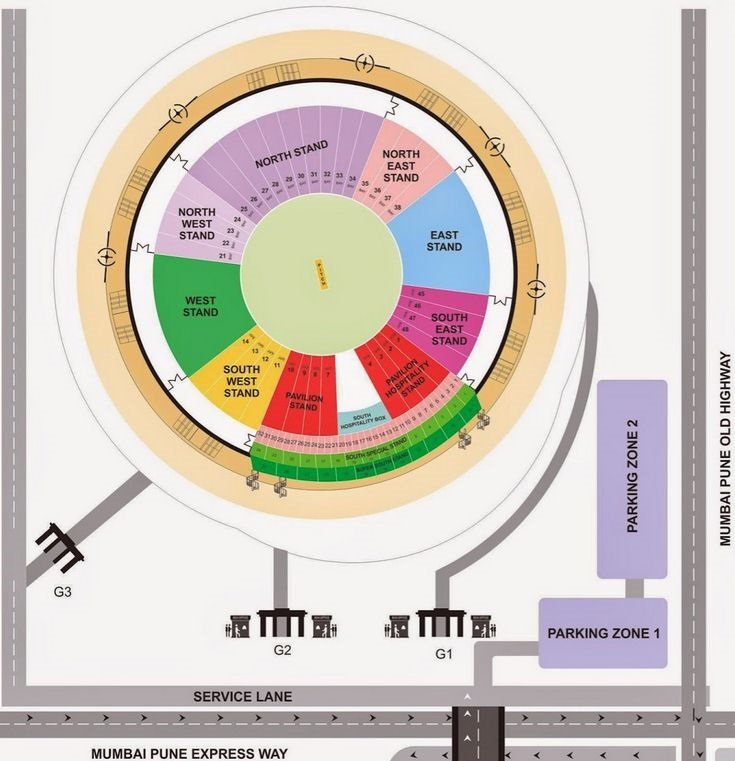 Pune Stadium Seating Layout Map