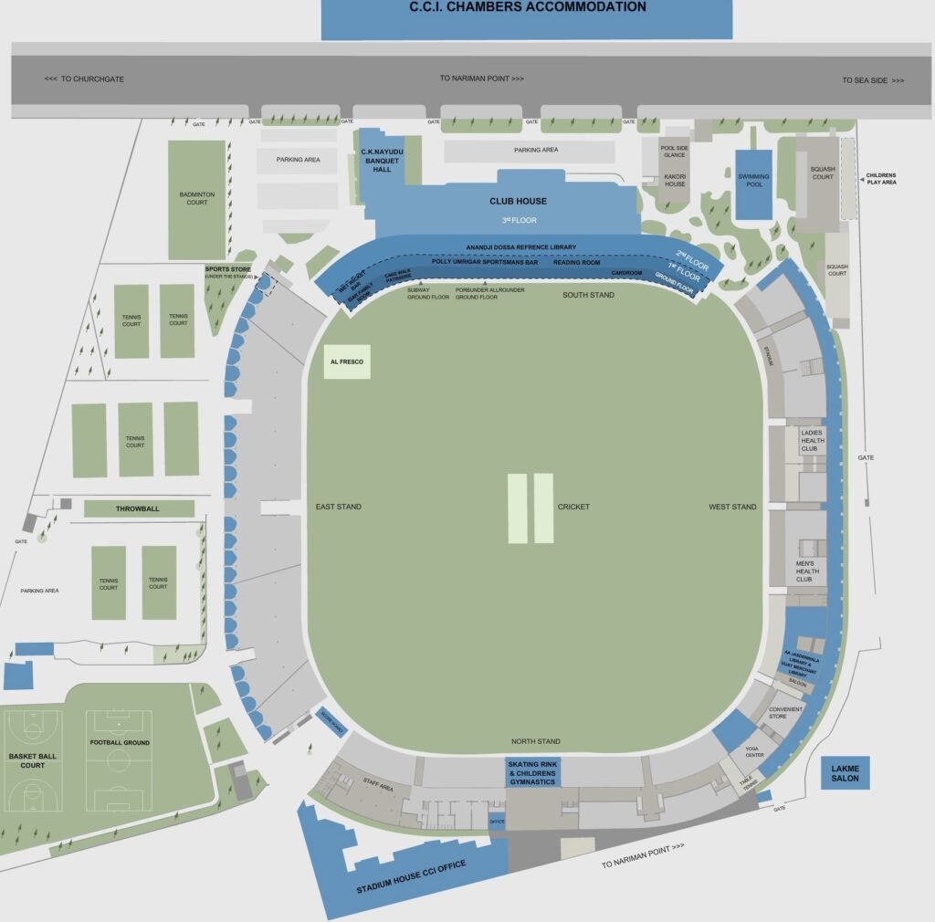 Brabourne stadium seat layout map