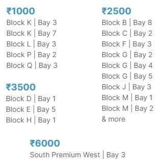 IPL Final Tickets 2023 Price List